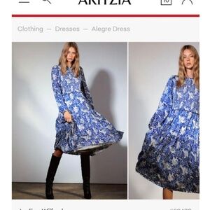 EUC ARITZIA x LE FOU x WILFRED - Alegre Midi Dress, Small